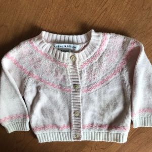 Tommy Hilfiger Button Down Pink Cardigan Sweater Size 3-6 Months